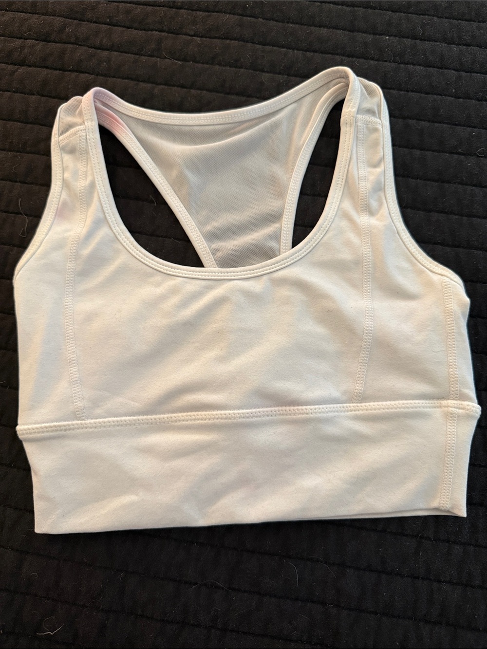 Crop Shop Boutique White Racerback Sports Bra